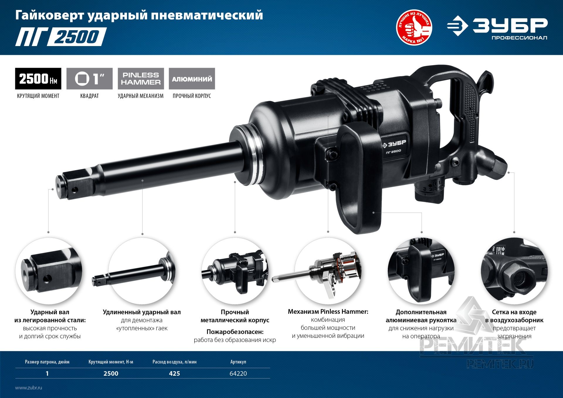 ПГ-2500 ударный пневматический гайковерт, 1