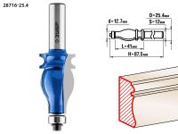 Фреза кромочная фигурная №5, D= 25,4мм, рабочая длина-41мм, хв.-12мм, d-12,7мм, ЗУБР Профессионал Зубр