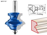 Фреза кромочная фигурная №6(многопрофильная), D= 57мм, рабочая длина-47мм, хв.-12мм, d-12,7мм, ЗУБР Профессионал Зубр