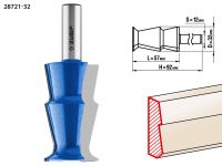 Фреза кромочная фигурная №10, D= 32мм, рабочая длина-57мм, хв.-12 мм, ЗУБР Профессионал Зубр