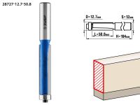 Фреза кромочная с нижним подшипником, D= 12,7мм, рабочая длина-50,8мм, хв.-12мм, d-12,7мм, ЗУБР Профессионал Зубр