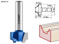 Фреза пазовая фасонная №1, D= 19мм, рабочая длина-11мм, радиус-3,2мм, хв.-8 мм, ЗУБР Профессионал Зубр