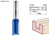 Фреза пазовая прямая, D= 12мм, рабочая длина-25мм, хв.-8 мм, ЗУБР Профессионал Зубр