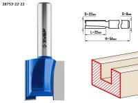 Фреза пазовая прямая, D= 22мм, рабочая длина-22мм, хв.-8 мм, ЗУБР Профессионал Зубр