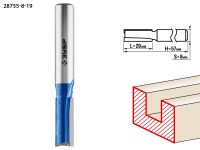Фреза пазовая прямая с нижними подрезателями, D= 8мм, рабочая длина-20мм, хв.-8 мм, ЗУБР Профессионал Зубр