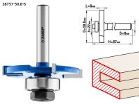 Фреза горизонтально-пазовая, D= 50,8мм, высота-6мм, хв.-8мм, d-22мм, ЗУБР Профессионал Зубр