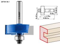 Фреза фальцевая, D= 38,1мм, рабочая длина-13мм, хв.-8мм, d-12,7мм, ЗУБР Профессионал Зубр