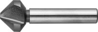 Зенкер ЗУБР "ЭКСПЕРТ" конусный с 3-я реж. кромками, сталь P6M5, d 20,5х63мм, цилиндрич.хв. d 10мм, для раззенковки М10 Зубр