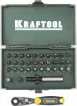 Набор KRAFTOOL Биты "ЕХPERT" "X-Drive", кованые, торсионные, Cr-Mo, система насечек "NSS", 33 предмета, в боксе Kraftool
