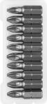 Биты ЗУБР "МАСТЕР" кованые, хромомолибденовая сталь, тип хвостовика C 1/4", PZ2, 25мм, 10шт Зубр