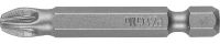 Биты ЗУБР "МАСТЕР" кованые, хромомолибденовая сталь, тип хвостовика E 1/4", PZ3, 50мм, 2шт Зубр