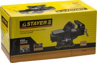 Тиски STAYER "STANDARD" слесарные с поворотным основанием, 150мм/ 12,5кг Stayer