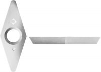 Резец "ЭКСПЕРТ"сменный твердосплавный для набора 18371-H3 тип "Ромб" 27х10мм, 2рабочие грани Зубр