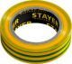 STAYER Protect-10 Изолента ПВХ, не поддерживает горение, 10м (0,13х15 мм), желто-зеленая - фото 1