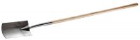 Лопата ЗУБР "ЭКСПЕРТ" штыковая прямоугольная из нержавеющей стали, деревянный черенок из ясеня, 290х180х1470мм Зубр