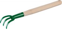 Рыхлитель 3-х зубый, с деревянной ручкой, 39616, 75x75x430 мм РОСТОК
