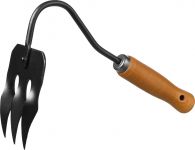 Грабли-рыхлитель "PROLine" 3-хзубые с деревянной ручкой, 421514, 120х86х265мм Grinda
