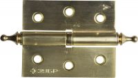 Петля дверная разъемная ЗУБР "ЭКСПЕРТ", 1 подшипник, цвет мат. латунь (SB), левая, с крепежом, 75х63х2,5мм,2шт Зубр