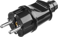 Вилка STAYER "MASTER" электрическая, с заземлением, 16А/220В, черная Stayer