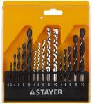 Набор STAYER "STANDARD": Сверла комбинированные, дерево (4-5-6-8-10мм), металл (2-3-4-6-8мм), бетон (4-5-6-8-10мм), 16 предметов Stayer