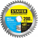 MULTI MATERIAL 200х32/30мм 48Т, диск пильный по алюминию, супер чистый рез Stayer
