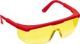 Защитные жёлтые очки ЗУБР СПЕКТР 5 монолинза с дополнительной боковой защитой, открытого типа - фото 1