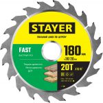 FAST 180 x 30/20мм 20Т, диск пильный по дереву, быстрый рез Stayer