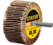 Круг шлифовальный лепестковый, на шпильке, P80, 60х30 мм Stayer