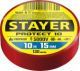 STAYER Protect-10 красная изолента ПВХ, 10м х 15мм - фото 1