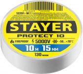 STAYER Protect-10 белая изолента ПВХ, 10м х 15мм Stayer