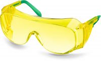 KRAFTOOL ULTRA, открытого типа, жёлтые, линза увеличенного размера устойчивая к царапинам и запотеванию, защитные очки (110462) Kraftool