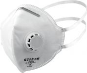 STAYER FV-95, класс защиты FFP2, плоская, фильтрующая полумаска с клапаном выдоха (11113-2) Stayer