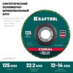KRAFTOOL 125 х 22.2 мм, Круг полимерно-шлифовальный синтетический абразивный (36599-125) Kraftool