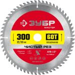ЗУБР Чистый рез 300 x 32/30мм 60Т, диск пильный по дереву Зубр
