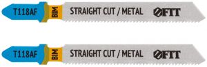 Полотна по металлу, Bimetal, фрезерованные, волнистые зубья, 76/51/1,2 мм (T118AF), 2 шт. FIT