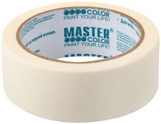 Лента малярная бумажная, термостойкость до 80°C, 36 мм х 25 м MASTER COLOR