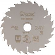 Диск пильный по дереву с тефлоновым покрытием 24Т, CUTOP Profi plus, 140 х 1,2/1,8 х 20/16/12 мм