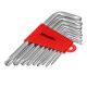 Набор ключей имбусовых TORX, 9 шт, T10-T50, CrV, коротких, с сатинированным покрытием. - фото 2