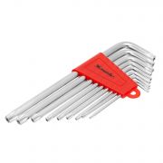 Набор ключей имбусовых TORX, 9 шт, T10-T50, CrV, удлиненных, с сатиновым покрытием. MATRIX