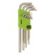 Набор ключей имбусовых Tamper-Torx, 9 шт: ТТ10-ТТ50,45x, закаленные, удлиненные, никель. - фото 3