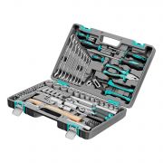 Набор инструментов, 1/2", 1/4", CrV, пластиковый кейс 76 предметов STELS
