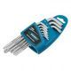 Набор ключей имбусовых TORX-TT, 9 шт: T10-T50, удлиненные, S2, сатинированные. - фото 1