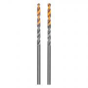 Сверло спиральное по металлу 2,5 x 57 мм, Р6М5, Golden Tip , 2шт. Denzel