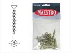 Шурупы желтопассированные, универсальные 4 х 60 ( фасовка 10 шт.) MAESTRO