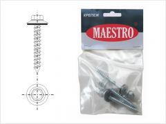 Шурупы кровельные остроконечные некрашенные 4.8 х 50 ( фасовка 3 шт.) MAESTRO