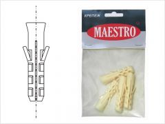 Дюбель нейлоновый NAT 10 х 50 (фасовка 2 штуки) MAESTRO