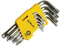 Набор L-образных ключей TORX с отверстием удлиненные (T10-T50), 9 шт. USP