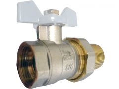 кран шаров. TERMA CB 1/2" бел.бант. с америк. 30210 MAESTRO